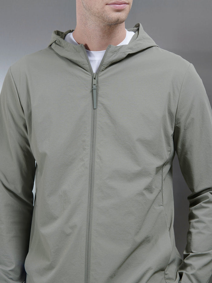 Active Technical Windbreaker in Olive