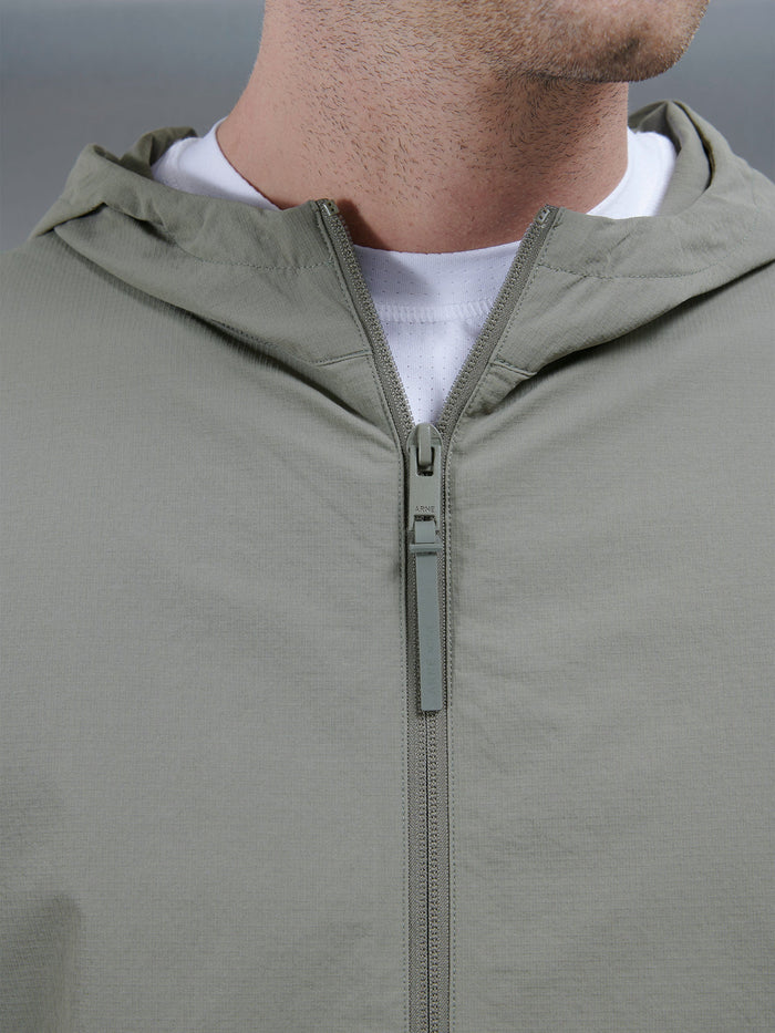 Active Technical Windbreaker in Olive