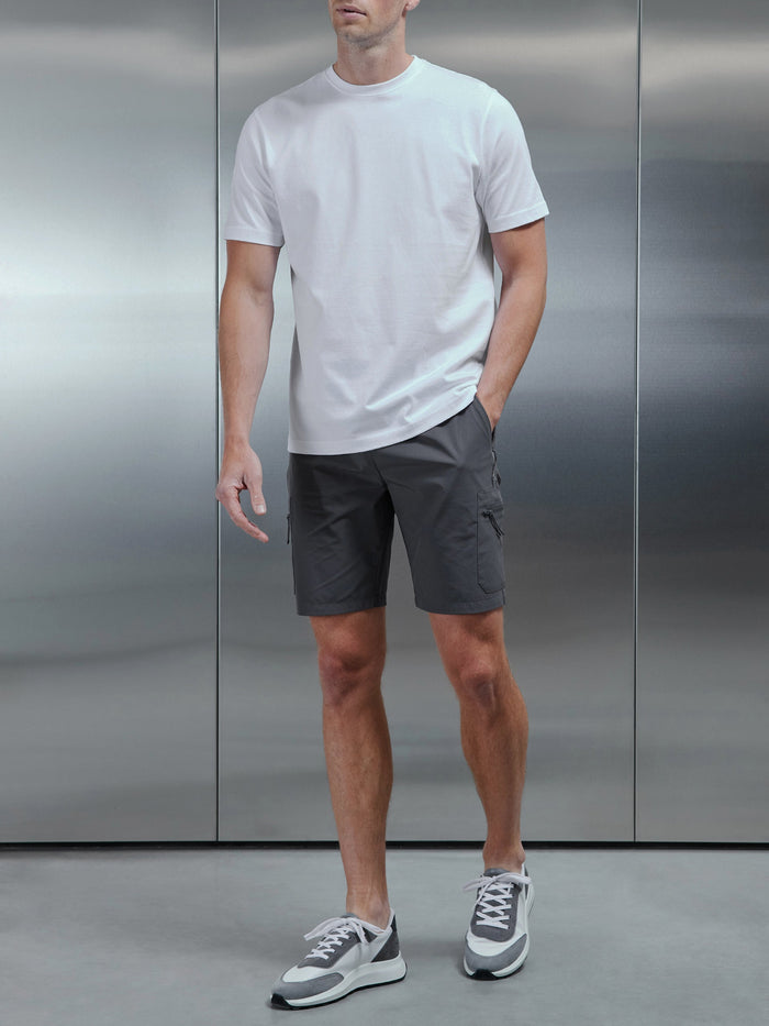 Active Cargo Short in Charcoal