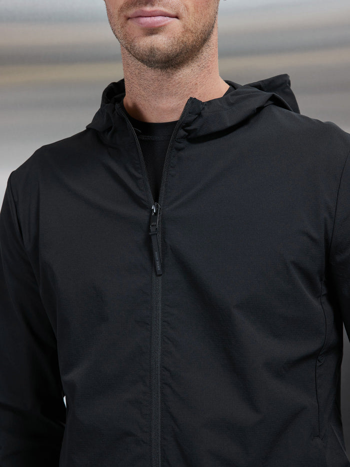 Active Technical Windbreaker in Black