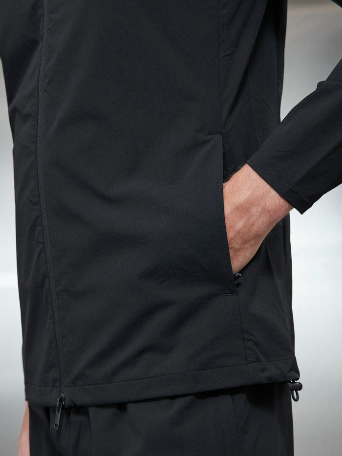 Active Technical Windbreaker in Black