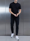 Cotton Stretch T-Shirt in Black