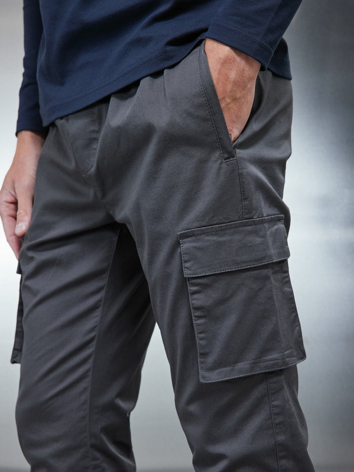 Cotton Cargo Pant in Grey