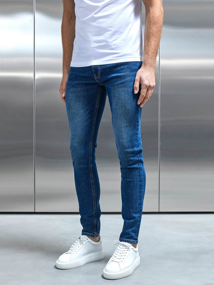 Slim Fit Denim Jeans in Dark Wash