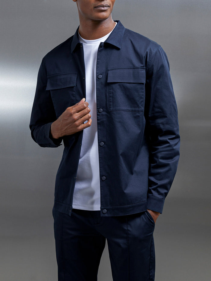 Essential Overshirt in Navy