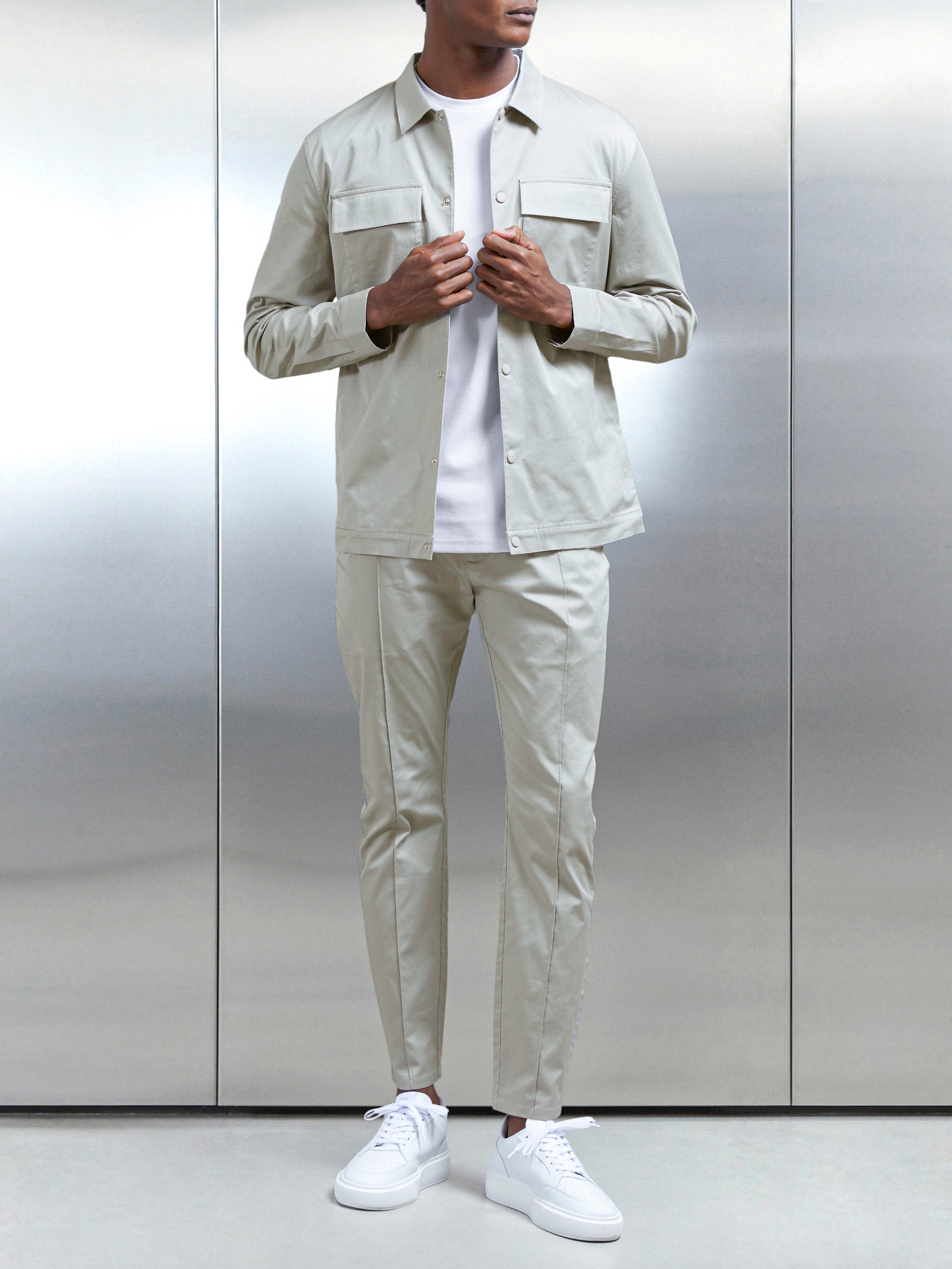 Essential Overshirt in Stone