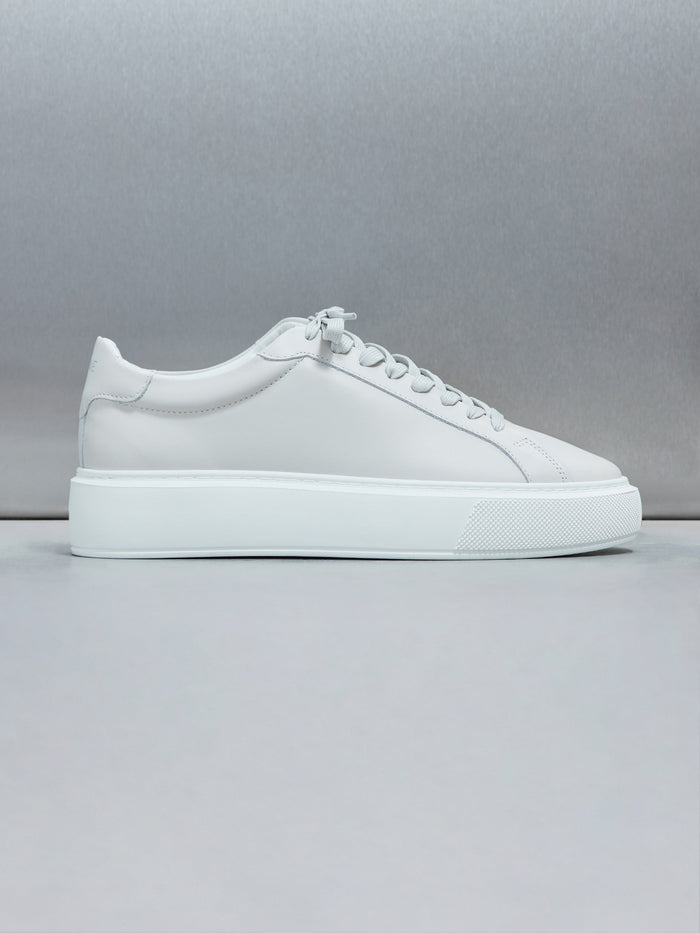 Essential Leather Trainer in Stone