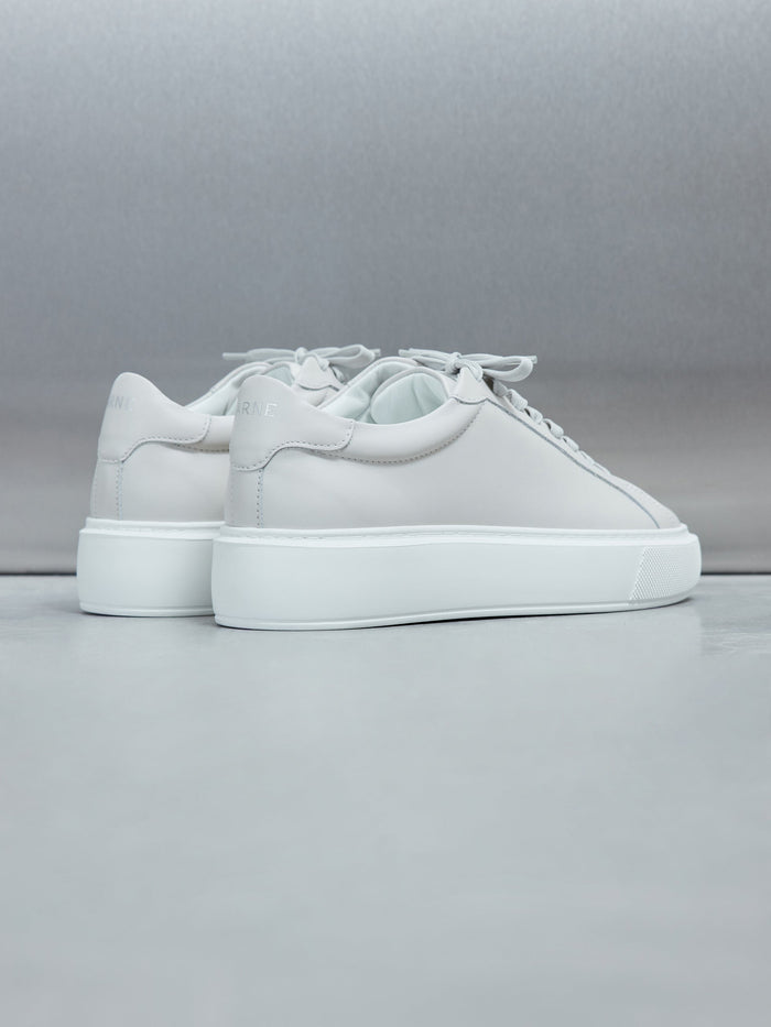 Essential Leather Trainer in Stone