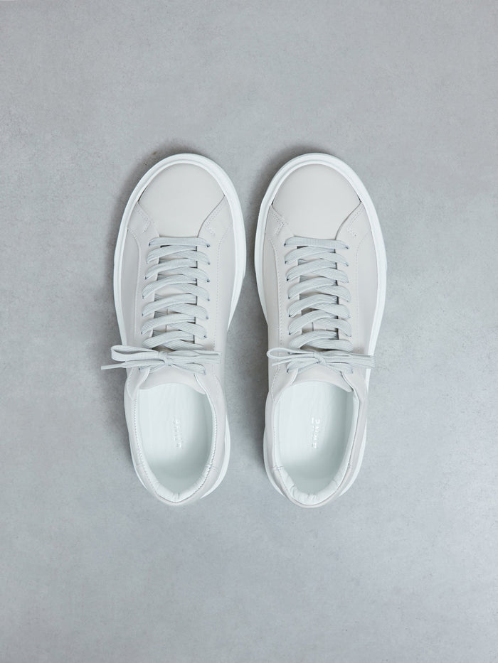 Essential Leather Trainer in Stone