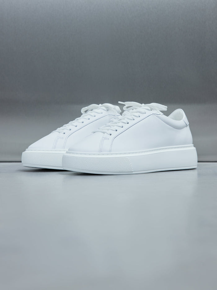 Essential Leather Trainer in White