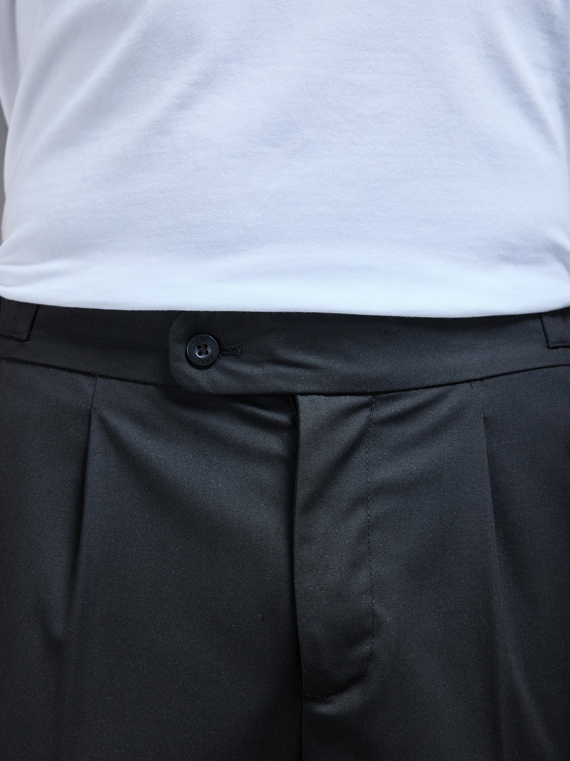 Formal Stretch Side Adjuster Trouser in Black