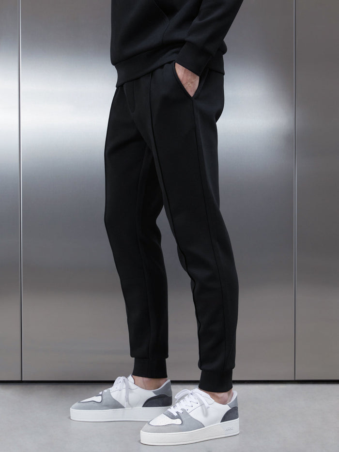 Interlock Jersey Jogger in Black