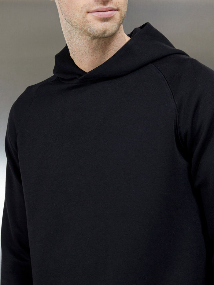 Interlock Neoprene Hoodie in Black