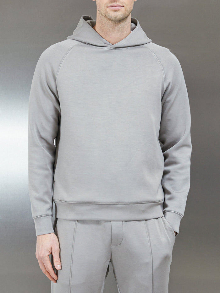 Interlock Neoprene Hoodie in Stone