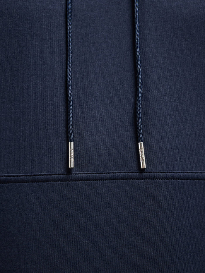 Interlock Jersey Hoodie in Navy