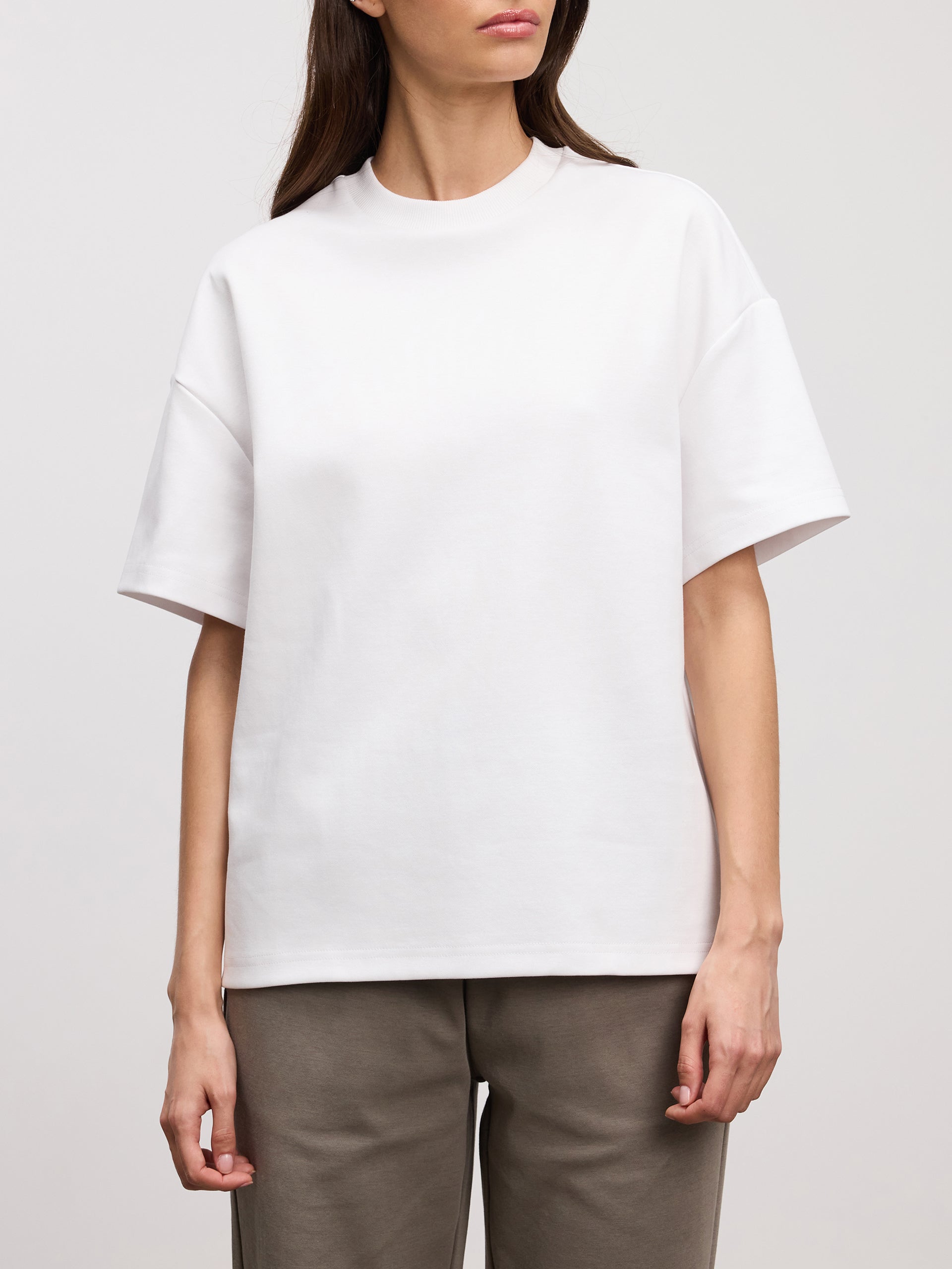 Womens Interlock Relaxed T-Shirt in White