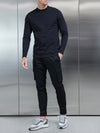 Long Sleeve Slim Fit T-Shirt in Black