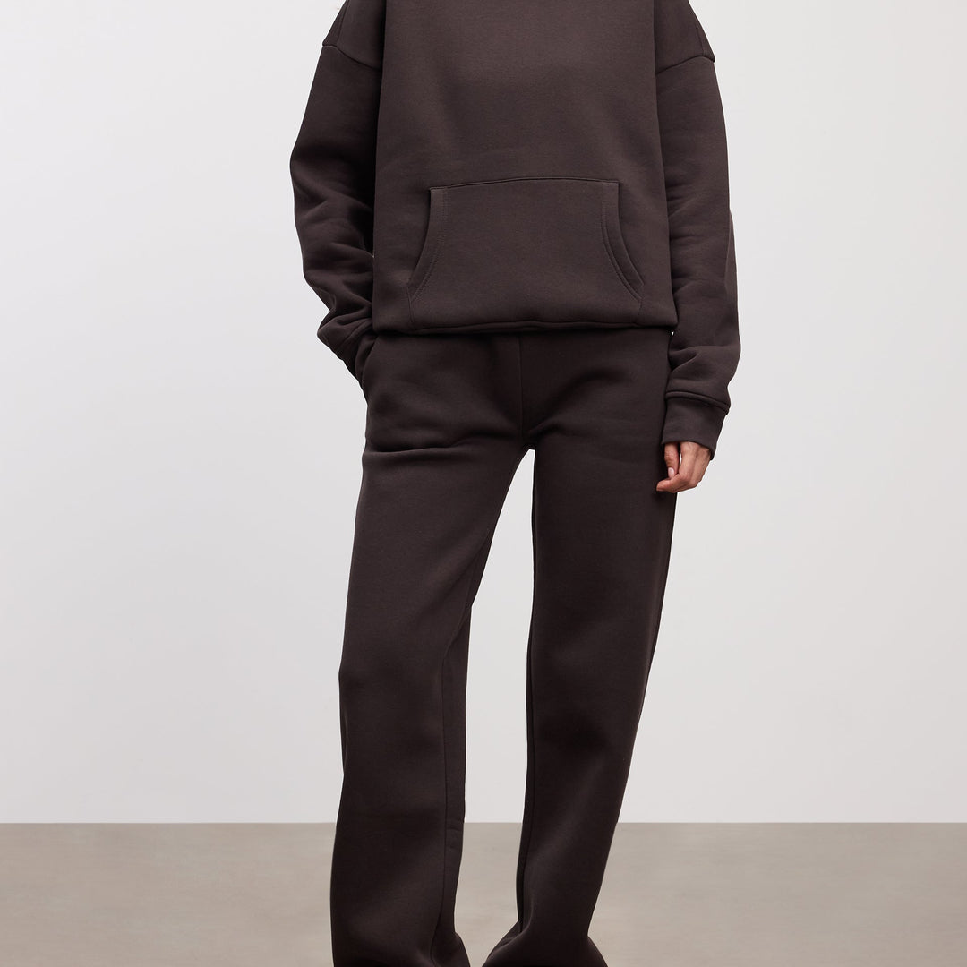 Womens Neoprene Hoodie in Brown