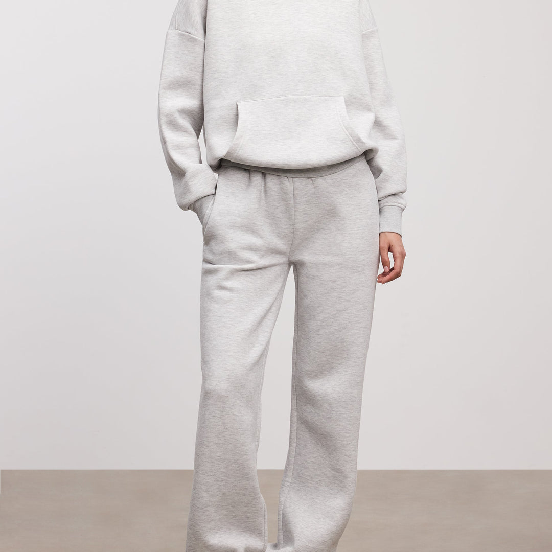 Womens Neoprene Hoodie in Marl Grey
