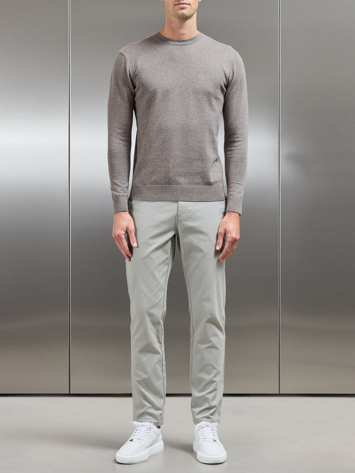 Relaxed Fit Chino Trouser in Stone