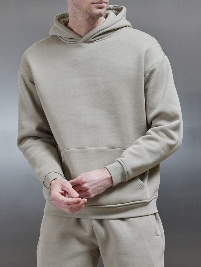 Relaxed Fit Hoodie in Stone