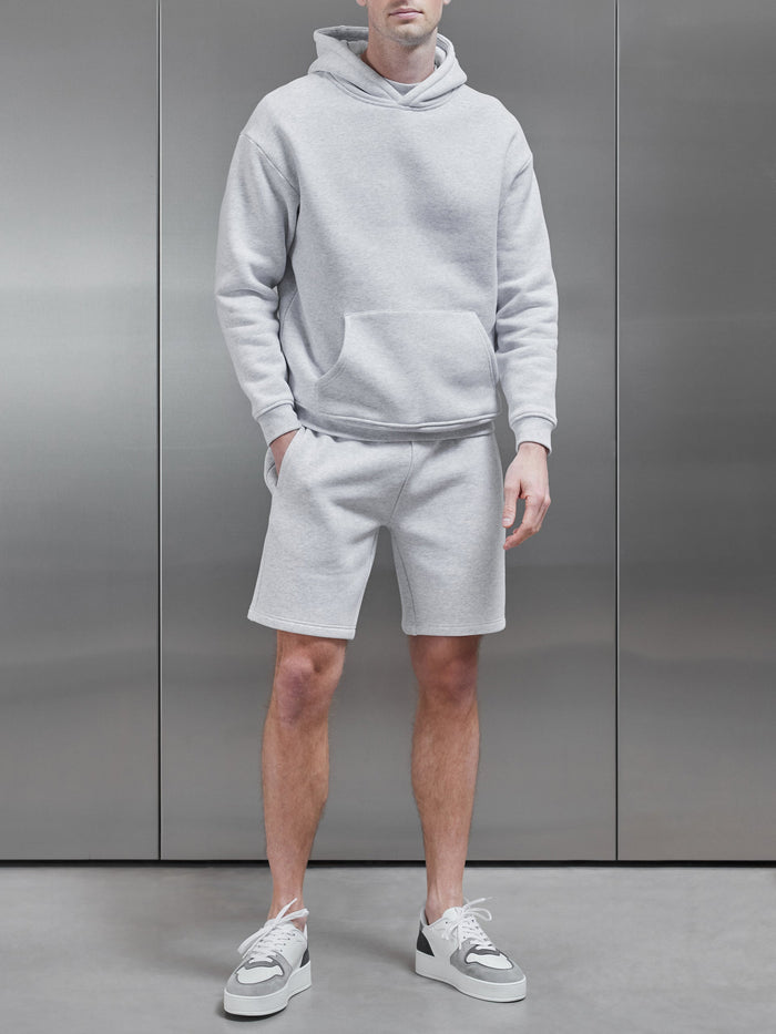 Relaxed Fit Hoodie in Marl Grey