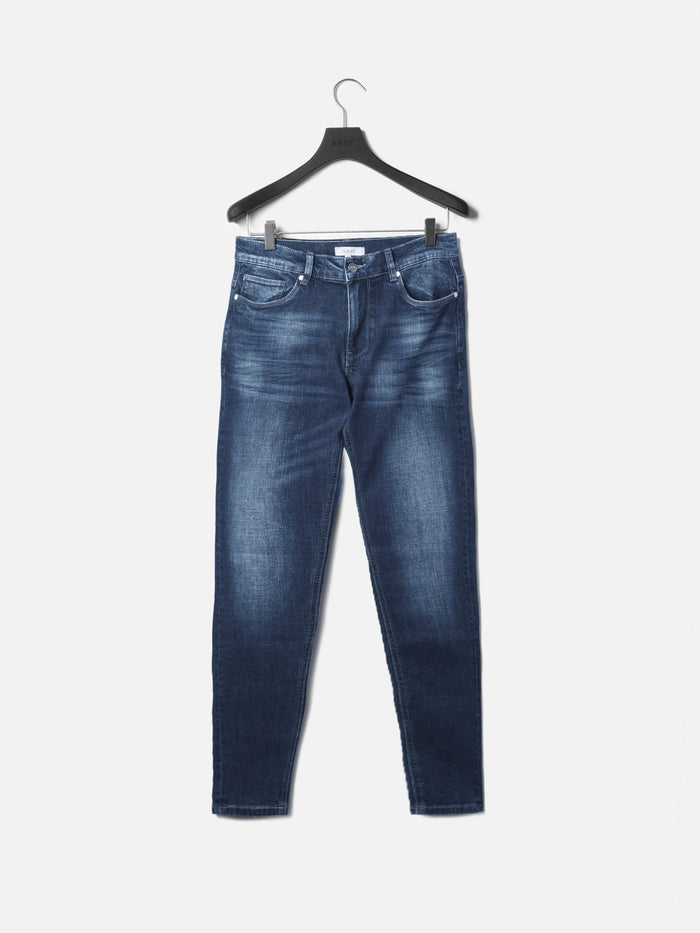 Slim Fit Denim Jeans in Mid Blue