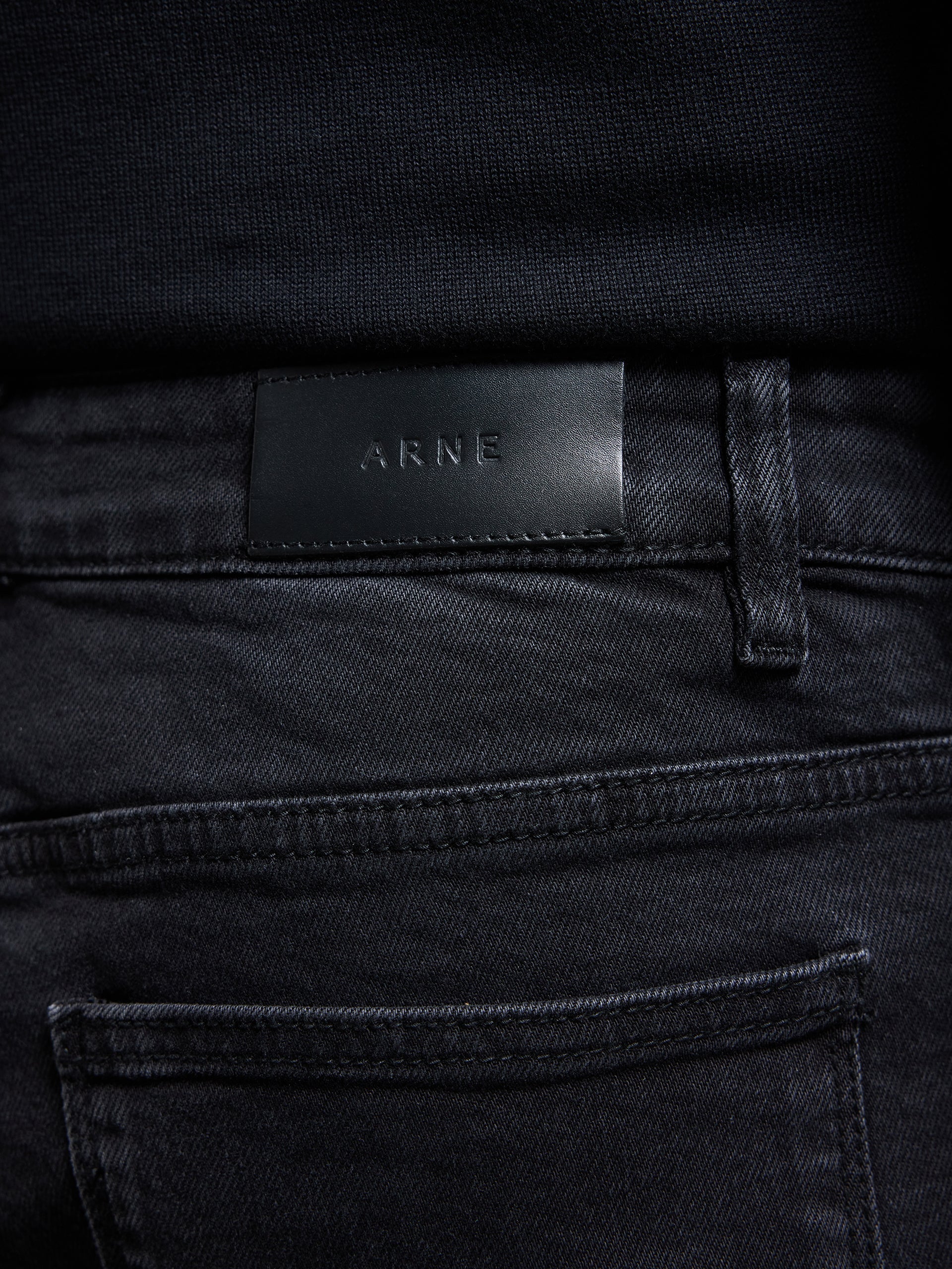 Slim Fit Denim Jeans in Black Wash