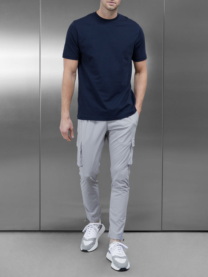 Slim Fit Cotton T-shirt in Navy