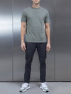 Slim Fit Cotton T-shirt in Sage