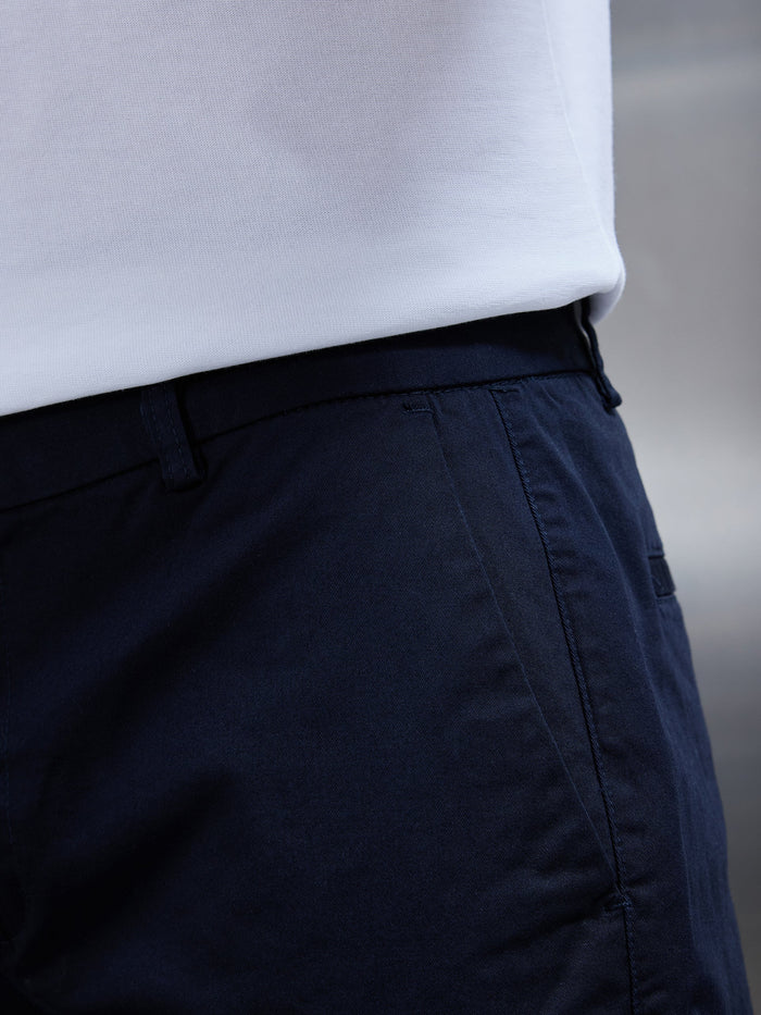 Tailored Cotton Cargo Short in Navy