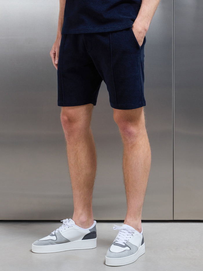 Towelling Short in Navy