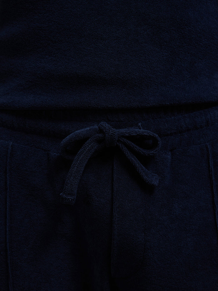 Towelling Short in Navy