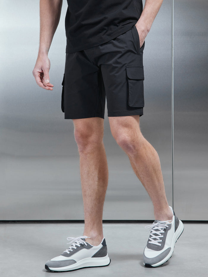 Utility Cargo Short in Black