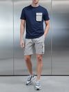 Utility Cargo T-shirt in Navy Stone