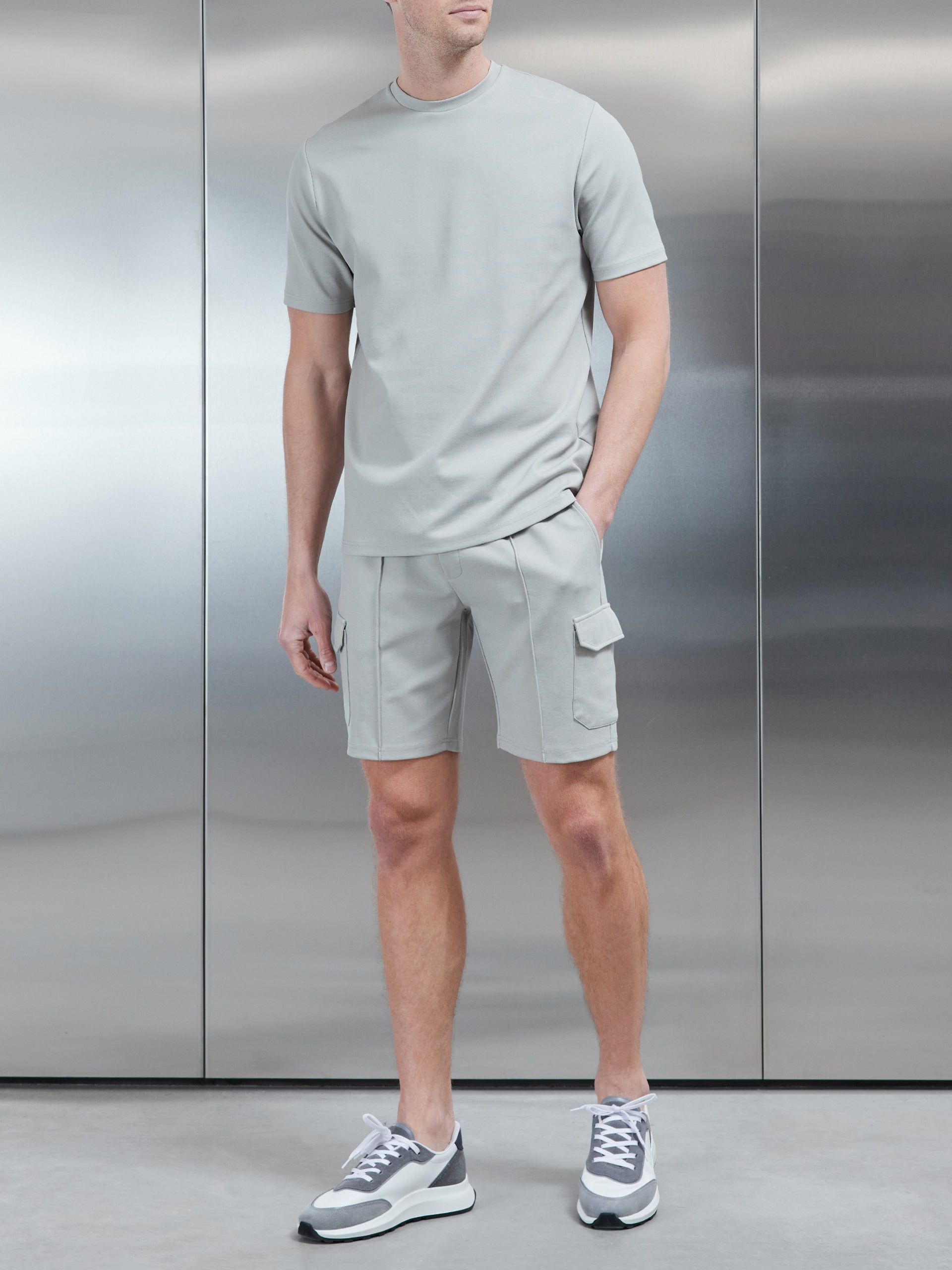Luxe Cargo Short in Stone